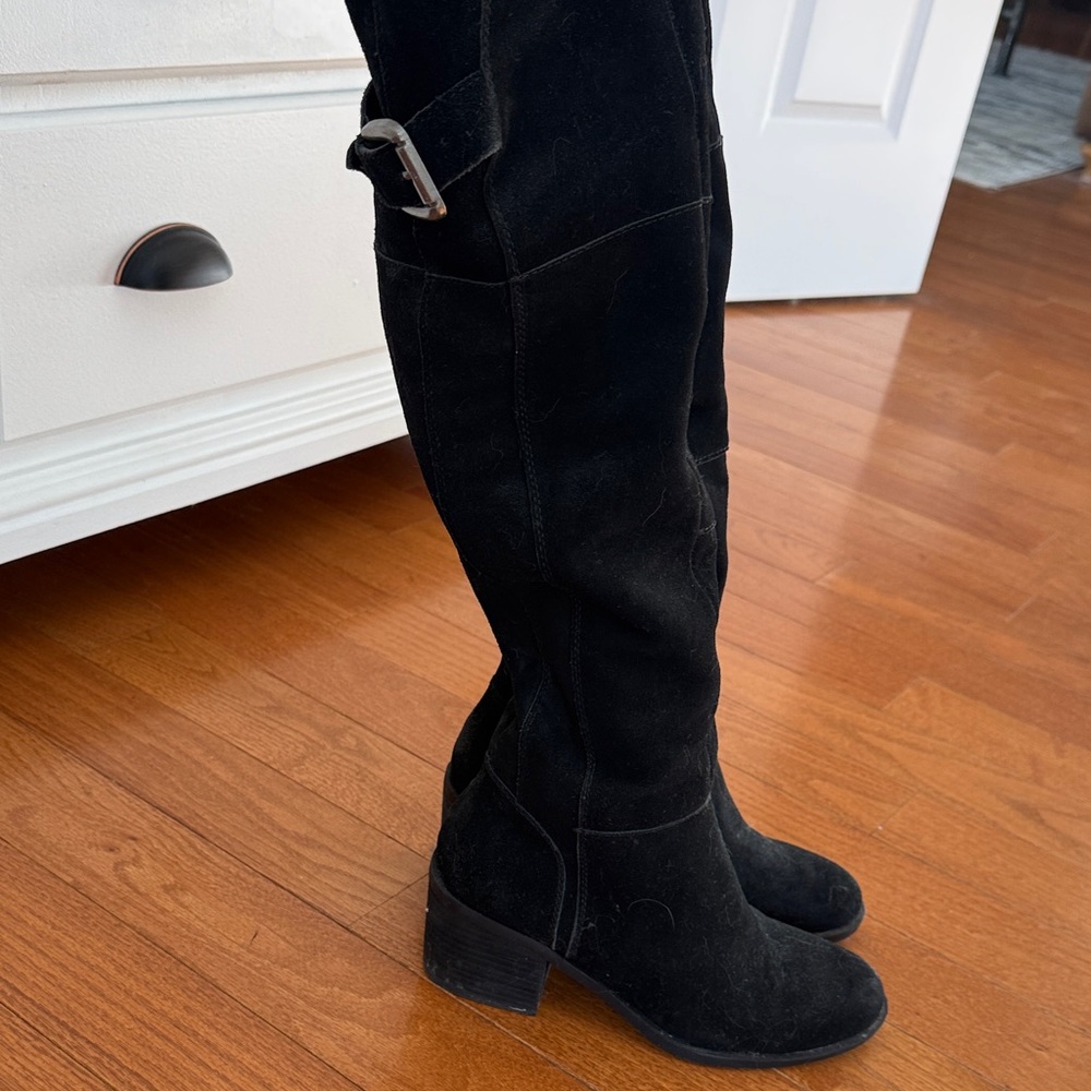 Crown Vintage Black Over the Knee Boots - Picture 2 of 5